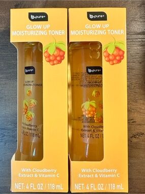 B Pure Glow Up Moisturizing Toner With Cloudberry Extract & Vitamin C 2pk NEW